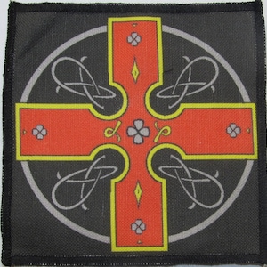 Printed Sew On Patch - CELTIC COLORED CROSS - It&#39;s a beauty - adorn yourself