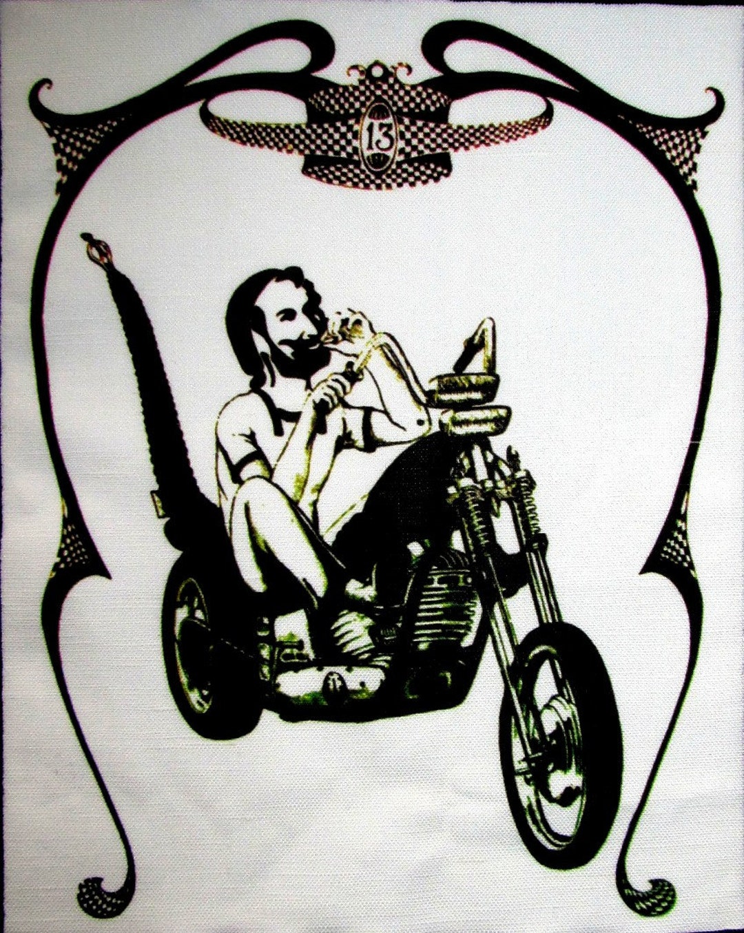 Printed Patch Large Back Bike ZIG ZAG MAN Vest Bag Etsy