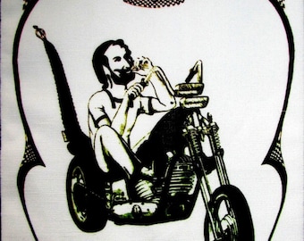 Toppa stampata - Grande bici posteriore ZIG ZAG UOMO - Gilet, borsa, zaino, giacca -patch564