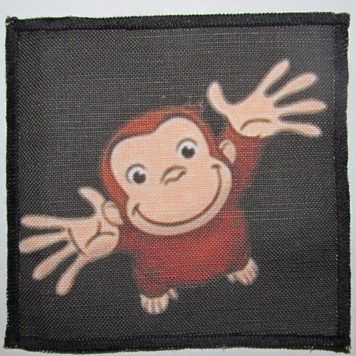 Curioso Come George, La Scimmia, Stemma Ricamato In Ferro Cucito Sulla Borsa Dei Jeans Della Maglietta - Foto 12