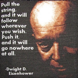 DWIGHT D EISENHOWER QUOTE - Printed Patch - Sew On - Vest, Bag, Backpack, Jacket p380