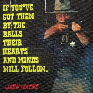 JOHN WAYNE QUOTE - Printed Patch - Sew On - Vest, Bag, Backpack, Jacket p400