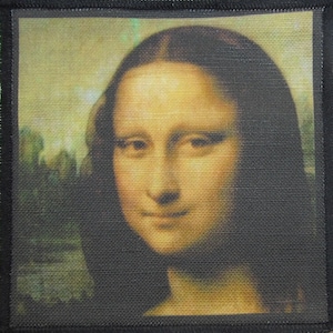 Printed Sew On Patch - MONA LISA - Leonardo Da Vinci&#39;s Enigmatic Beauty