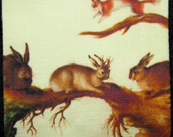 JACKALOPE UND RABBBITS - Gedruckter Aufnäher zum Aufnähen - positiver Beweis dafür, dass diese Kreatur existiert -p315