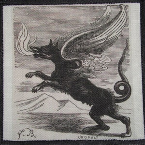 Printed Sew On Patch - Dictionairre Infernal - MARCHOSIAS - Demonology Dictionary