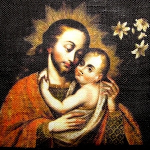 JOSEPH And JESUS ICON - Printed Sew On Patch - Vest, Bag, Backpack, Jacket p559