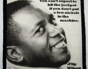 CYTAT FLIP WILSON - Naszywka z nadrukiem - Naszywana - Kamizelka, torba, plecak, kurtka