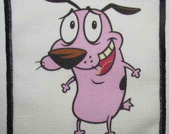 CORAGGIO il CANE CODARDO - Gilet, Borsa, Zaino, Giacca - Toppa stampata - Da cucire - p30