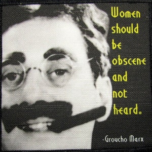 GROUCHO MARX QUOTE - Printed Patch - Sew On - Vest, Bag, Backpack, Jacket