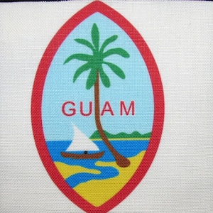GUAM SEAL - Vest, Bag, Backpack, Jacket - Printed Patch - Sew on - Display Your Travels