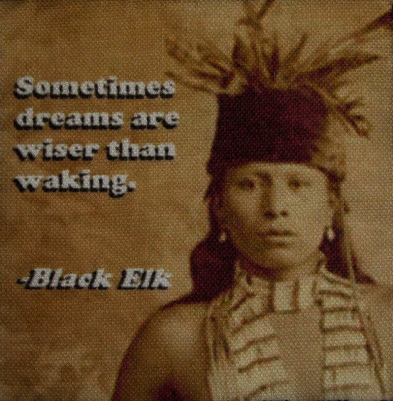 BLACK ELK QUOTE 1 Printed Patch Sew on Vest Bag Etsy