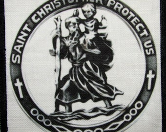 SAINT CHRISTOPHER - Bedruckte Aufnäher - Weste, Tasche, Rucksack, Jacke, T-Shirt p322