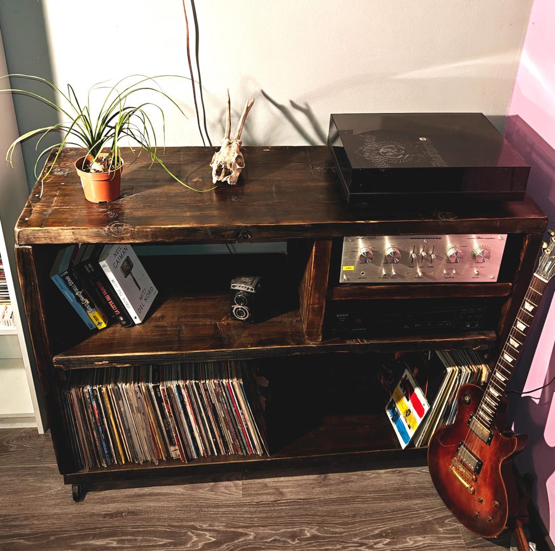 Turntable and Vinyl Rack, TV Console, DJ Cabinet - Etsy Canada