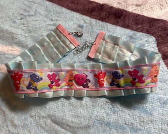 Kawaii care bear cloud choker