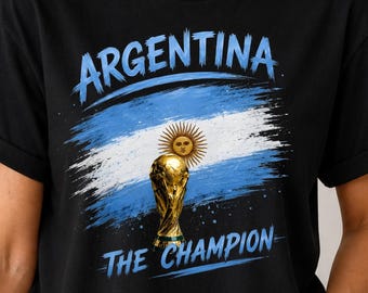 Futebol da Argentina PNG, Bandeira da Argentina PNG, Copa do Mundo 2026 PNG, Design Vintage de Camisa de Futebol, Sublimação para Torcedor da Argentina, Download Digital