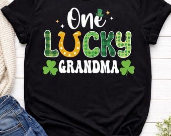Uma Vovó Sortuda com Trevo PNG, Design de Camiseta para o Dia de São Patrício, Download Digital Irlandês