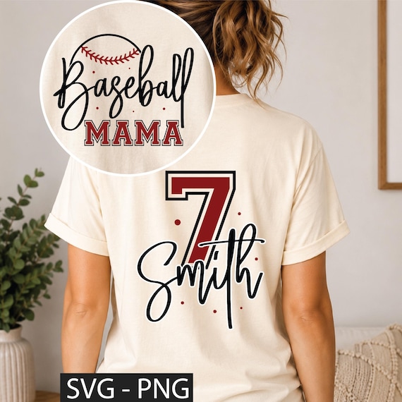 Personalized Baseball Mama SVG PNG, Custom Kids Name, Baseball Mom Shirt Design, Game Day Sublimation PNG Baseball Mom png baseball mama png