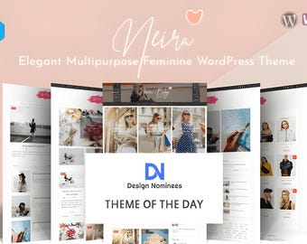 Tema Neira Feminine para WordPress | Modelo de site Elementor para coaches, blogueiras e pequenas empresas | Design elegante e sofisticado