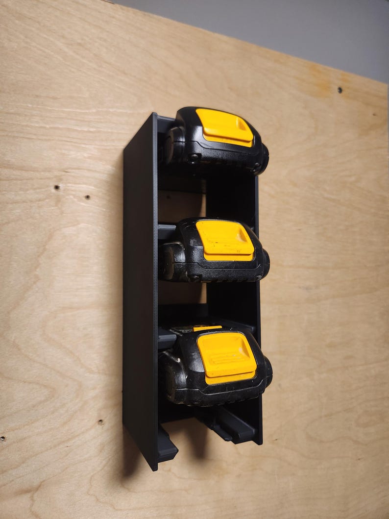 Dewalt 20V Battery Holder Wall Mount | 4 or 8 Battery Storage Tower ...