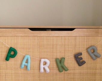 Hand-Sewn Felt Name Banners