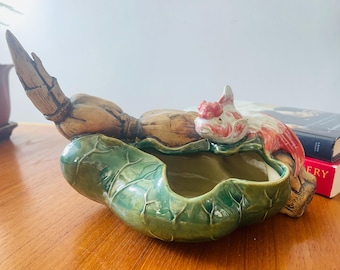 Vintage Chinese Shiwan Brush Washer Planter Vase 1950s