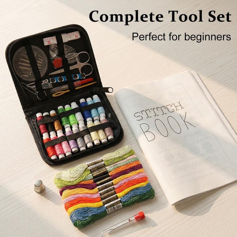 Stickbuch-Kit, 138 Muster 86 STÜCK All-in-One-Anfängerset mit Werkzeugen und Schritt-für-Schritt-Anleitungen, handgefertigtes Übungsbuch Bild 11
