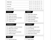 Daily Cleaning Checklist Printable | Simple Home Cleaning Planner | Instant Download PDF