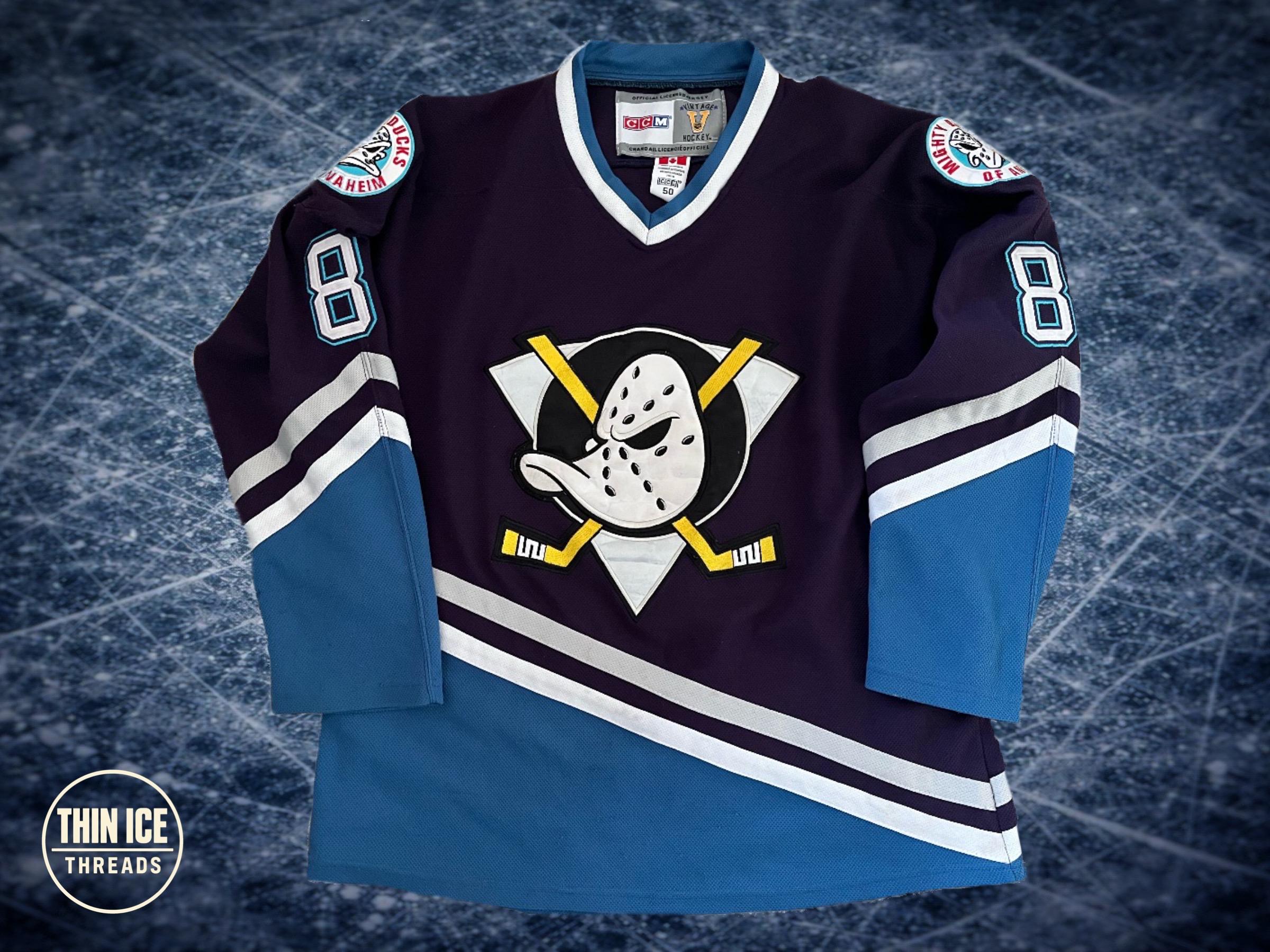 Mighty Ducks 90s Anaheim NHL Hockey Vintage The Ice - Jersey 