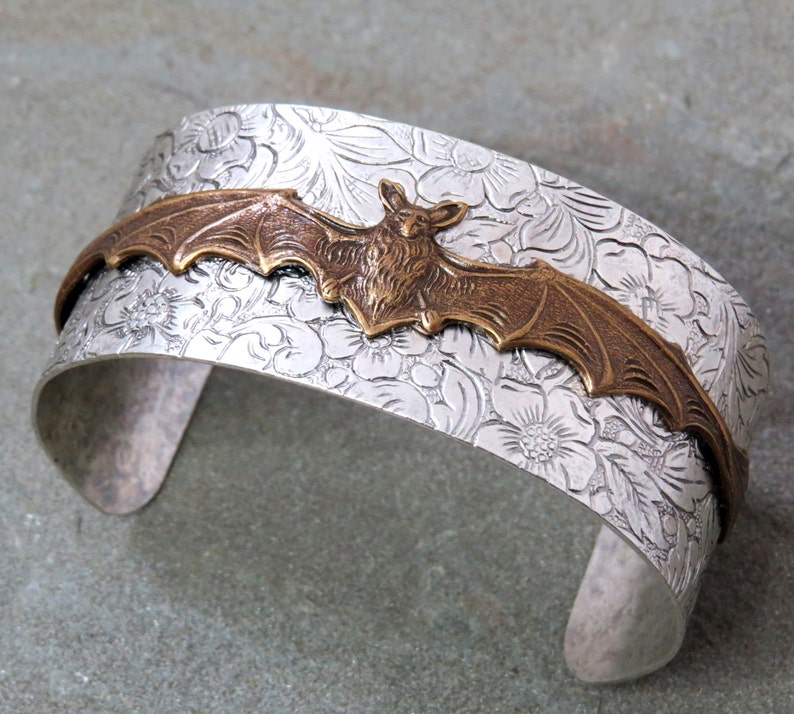 Bat Bracelet Silver Cuff
