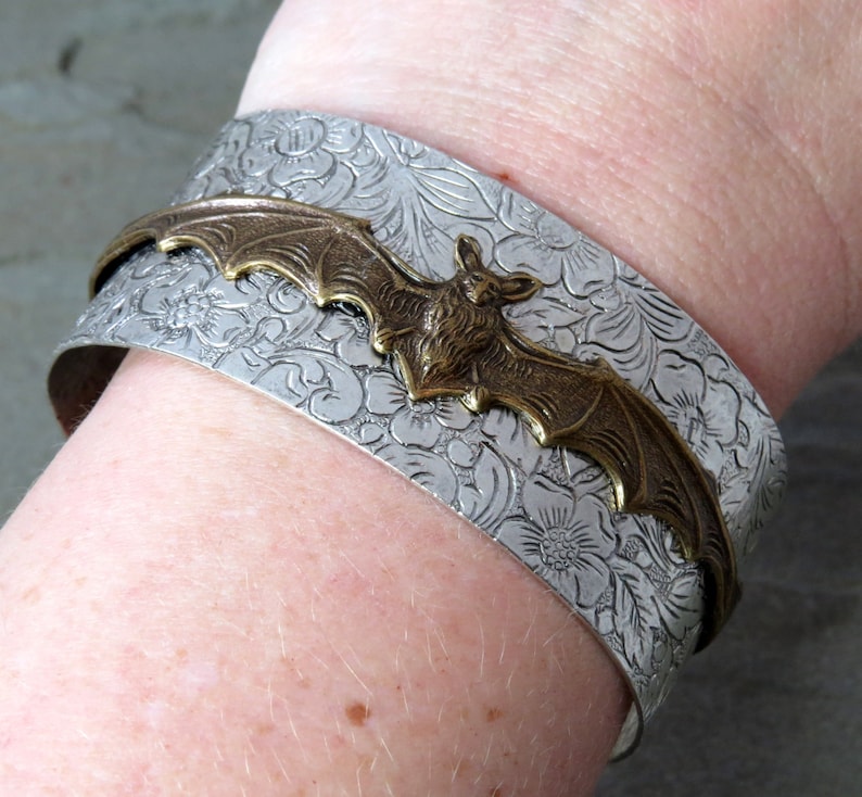 Bat Bracelet Silver Cuff