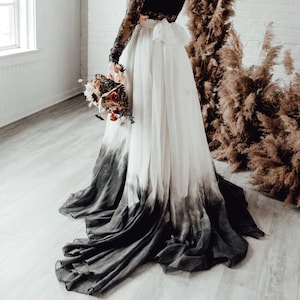 Tie dye dipped wedding dress shop