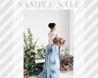 SAMPLE SALE - Tennyson Skirt - Ink - Wedding Separates - Two Piece Wedding Dress - Wedding Skirt - Blue Wedding Dress - Watercolor Wedding