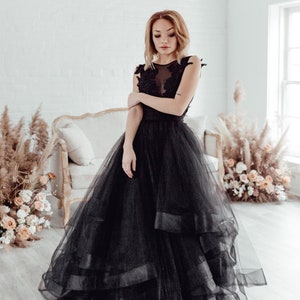 Eleanor Skirt 10 Train Tulle Bridal Skirt Horse Hair Trim Colored Wedding Dress Wedding Skirt image 1