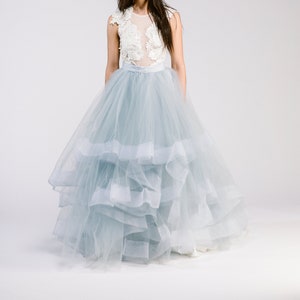 Eleanor Skirt 10 Train Tulle Bridal Skirt Horse Hair Trim Colored Wedding Dress Wedding Skirt image 5