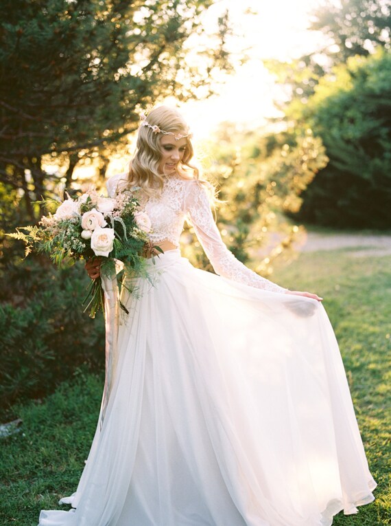 Etsy two piece wedding dress online