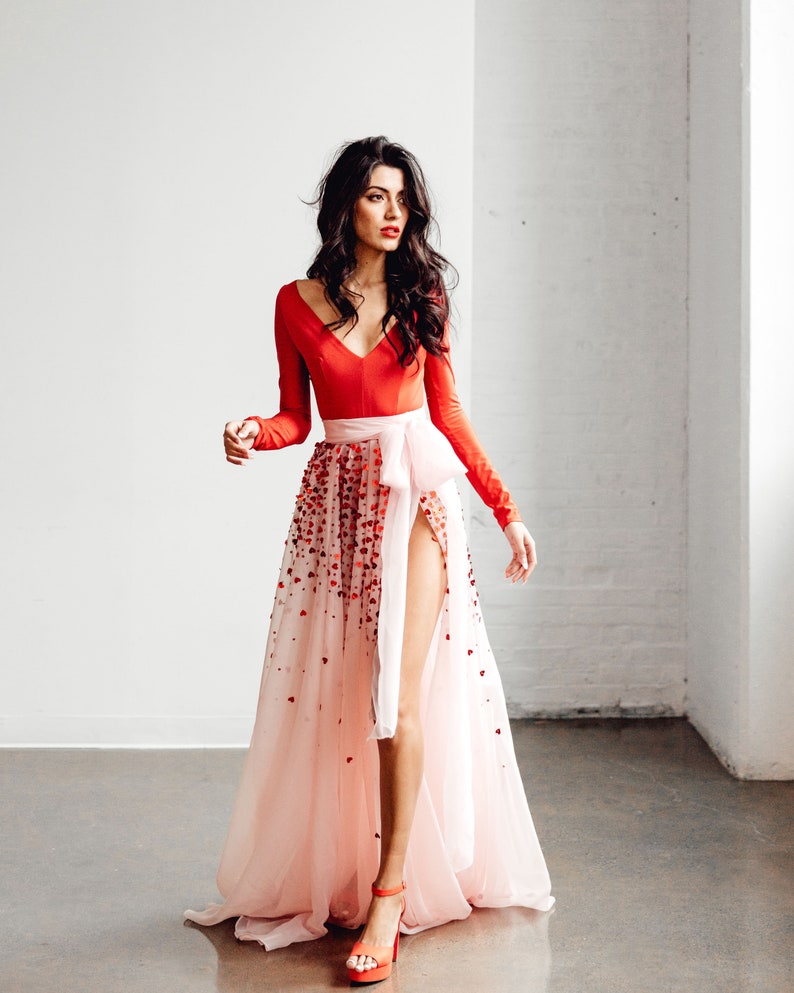 Rowena Chiffon Skirt - Beige