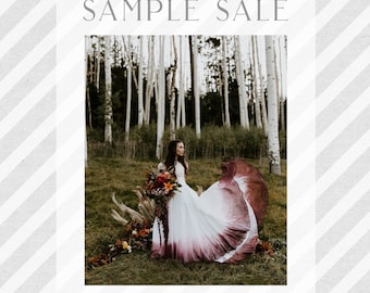 SAMPLE SALE - Cordelia Skirt - Raspberry - Ombre Wedding Dress - Wedding Separates - Two Piece Wedding Dress - Gothic - Red Wedding Dress
