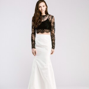 Willow Crop Top Wedding Separate Lace Crop Top Long Sleeve Lace Wedding Dress Crop Top Wedding Dress image 3