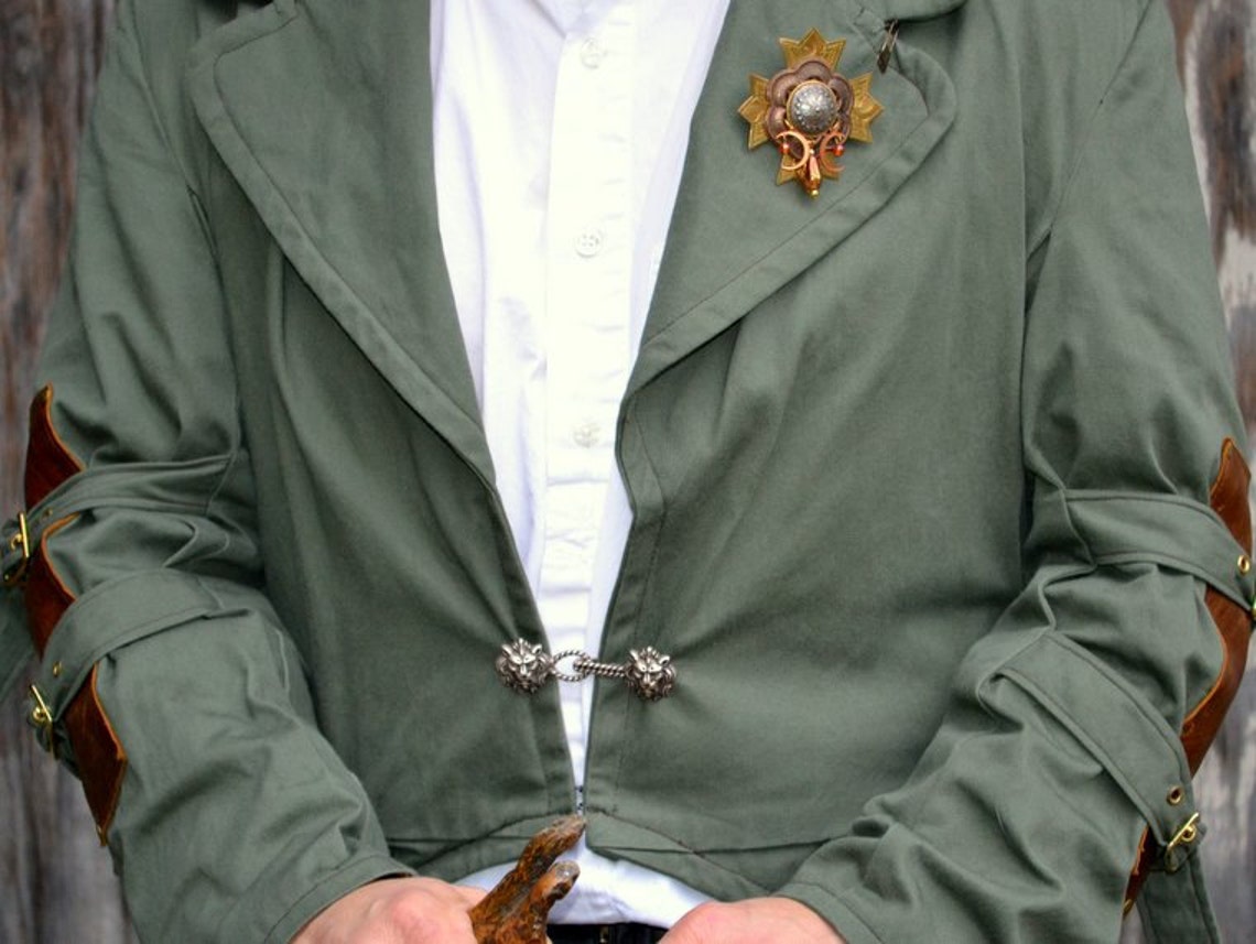 Embroidered Steampunk Frock Coat main image 1