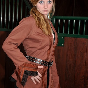 Steampunk Ladies jacket tatterpunk in brown