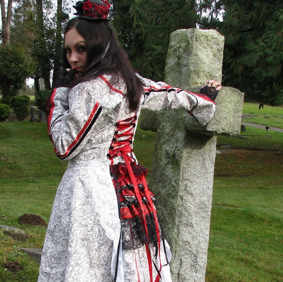 Neo Victorian Red Queen Coat Steampunk Circus Etsy