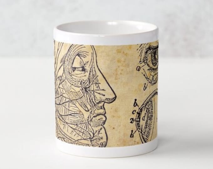 Featured listing image: Anatomical Eye Coffee Mug - Anatomy Kitchen - Anatomy Face Nerves