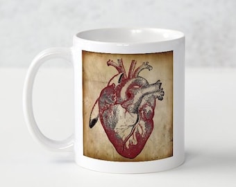 Anatomical Heart Coffee Mug - 11 oz - Cardiologist - Medical Student - Nurse Gift