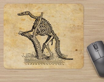 Dinosaur Mousepad - Hadrosaurus Fossil Mouse Pad - New Jersey State Dinosaur - Home Office