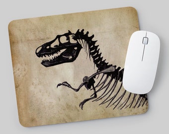 Dinosaur Mousepad - T-Rex Fossil - Tyrannosaurus Rex - Fossil Mouse Pad - Office