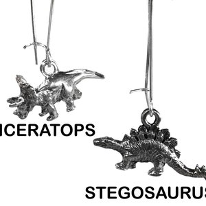 Dinosaur Earrings Mix and Match T-Rex Pterodactyl Brachiosaurus Triceratops Stegosaurus You Pick One Of Each Earring 1 Pair image 3