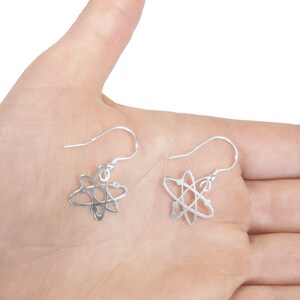 Boucles doreilles Atom Science Jewelry Atomes Boucles doreilles Atomic Symbol en argent image 5