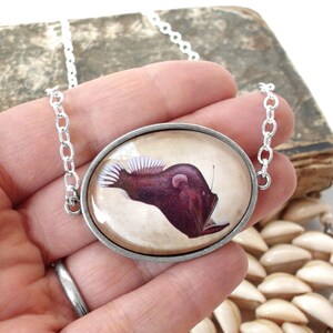 Deep Sea Angler Fish Necklace in Bronze or Silver Finish image 8