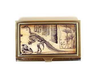 Dinosaur Card Case - ID Case - Wallet - Hadrosaurus and Fossils