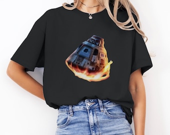 Space Journey T-Shirt, Celestial Capsule Graphic Tee, Astronomy Lover Apparel